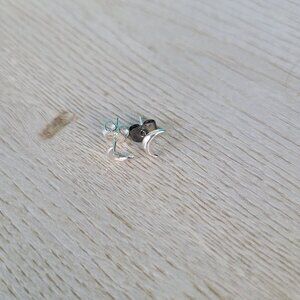 Kendra Scott Moon Stud Earrings in Sterling Silver